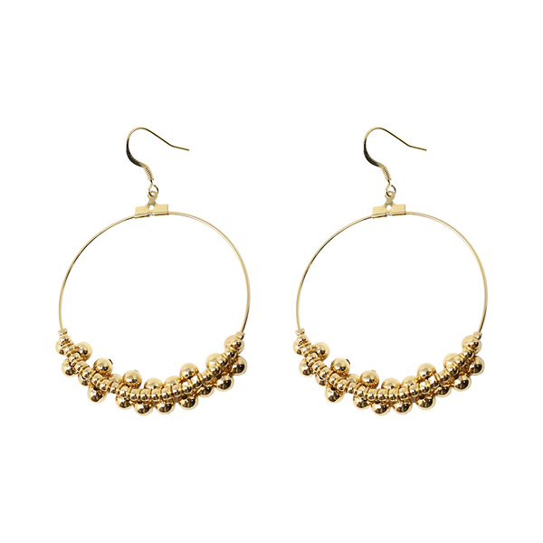kenneth jay lane Polished Gold Circle Hoop Fishhook Earrings