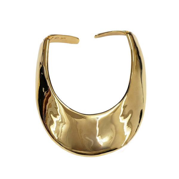kenneth jay lane Polished Gold Collar Hinged Necklace