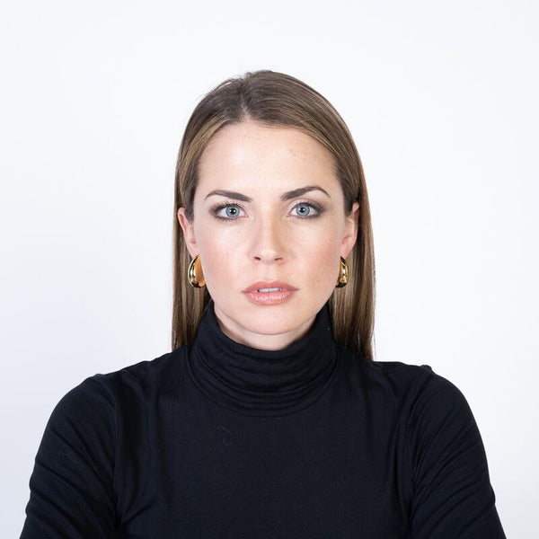 Kenneth Jay Lane Polished Gold Tapered Half Hoop Clip Earrings