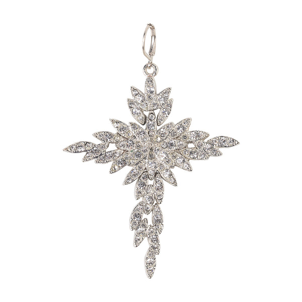 Kenneth Jay Lane Rhodium And Rhinestone Drop Earring