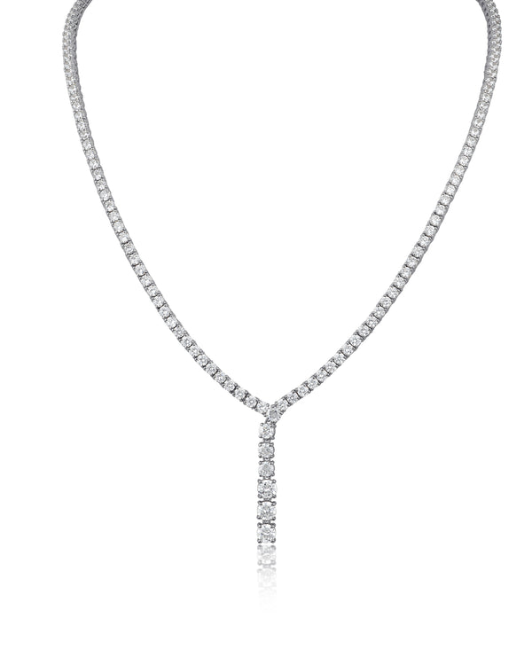 kenneth jay lane Round-Cut Cubic Zirconia Tennis Necklace
