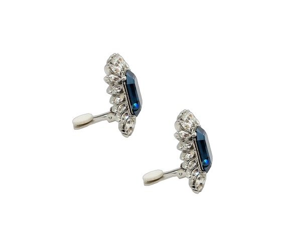 Kenneth Jay Lane Sapphire And Clear Crystal Clip Earring
