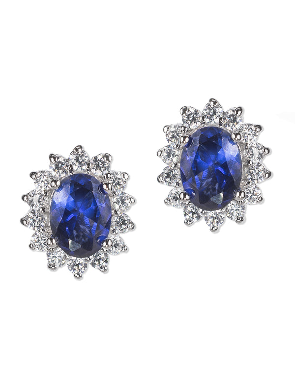 kenneth jay lane Sapphire & Cubic Zirconia Post Earrings