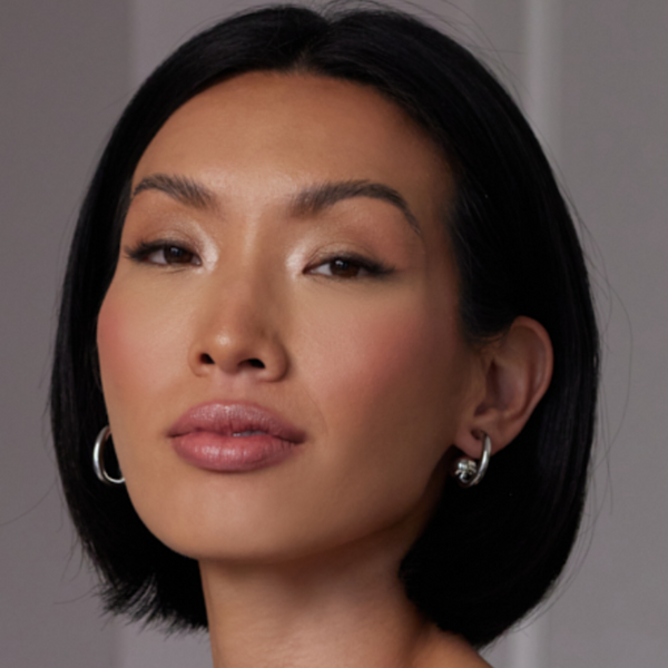 Kenneth Jay Lane Silver Hoop With Ball End Post Earrings