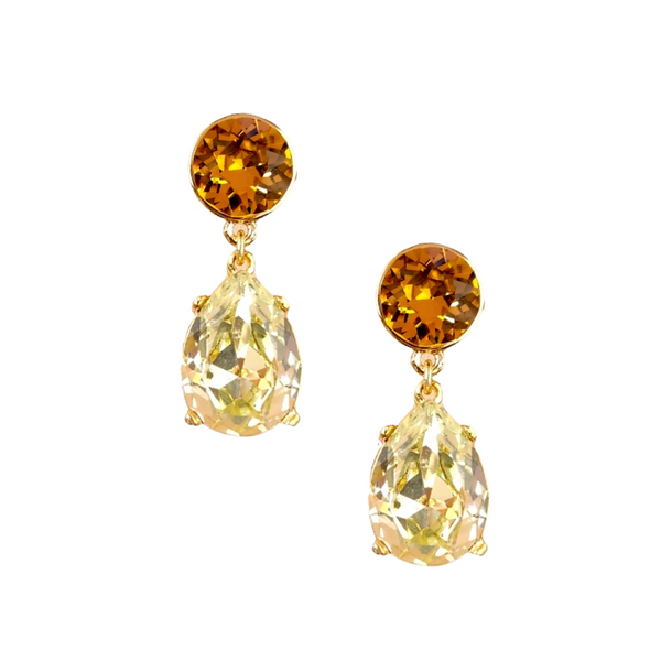 kenneth jay lane Topaz & Jonquil Teardrop Pierced Earring