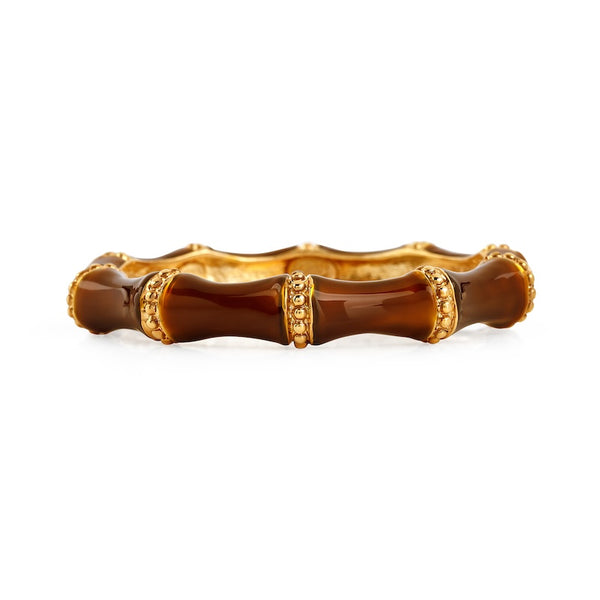 kenneth jay lane Transparent Brown Bamboo Bangle Bracelet