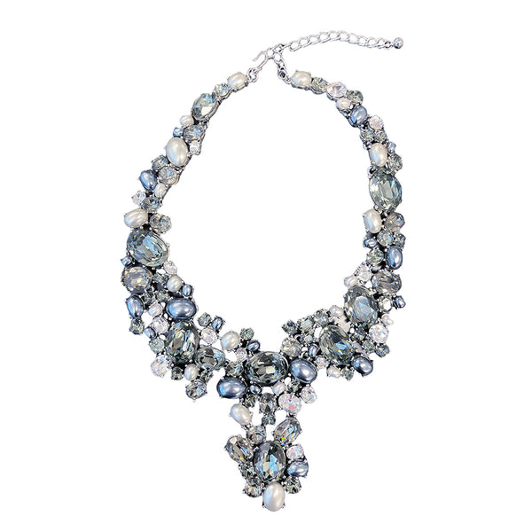 kenneth jay lane Vintage Black Diamond Gemstone Necklace