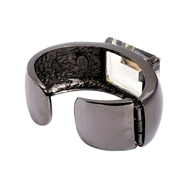 Kenneth Jay Lane Vintage Crystal Center Stone Open Cuff