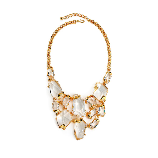 kenneth jay lane Vintage Fancy Crystal Bib Necklace