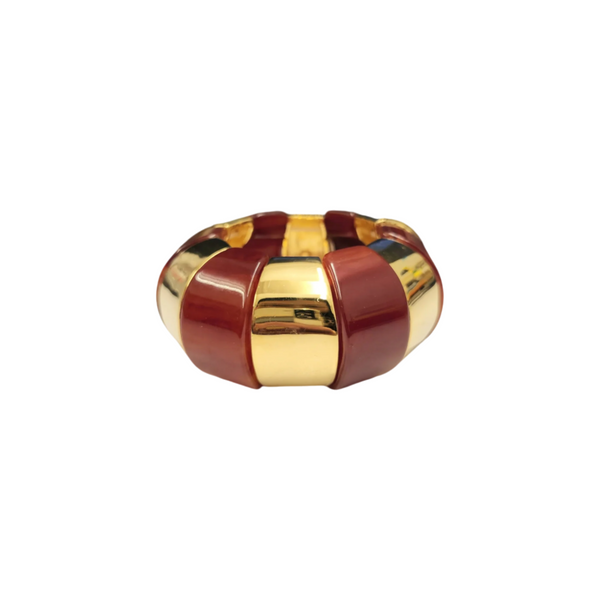 kenneth jay lane Vintage Gold and Amber Stretch Bracelet