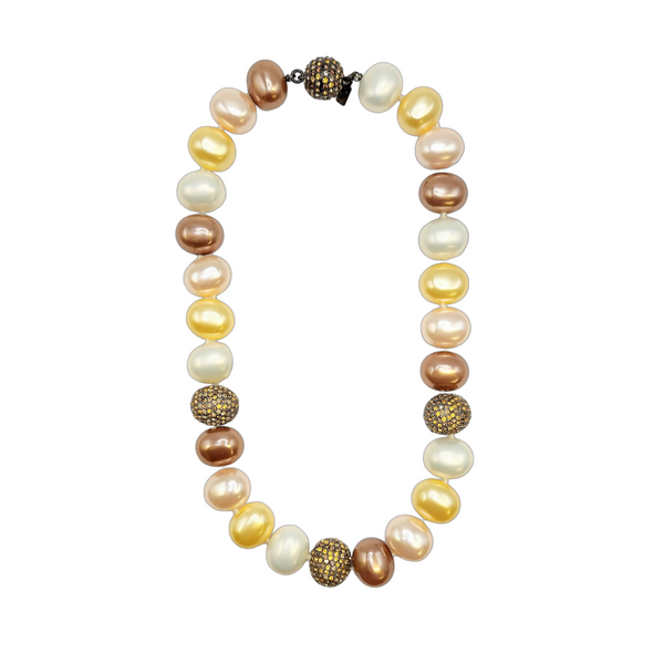 kenneth jay lane Vintage Multicolored Pearl Necklace