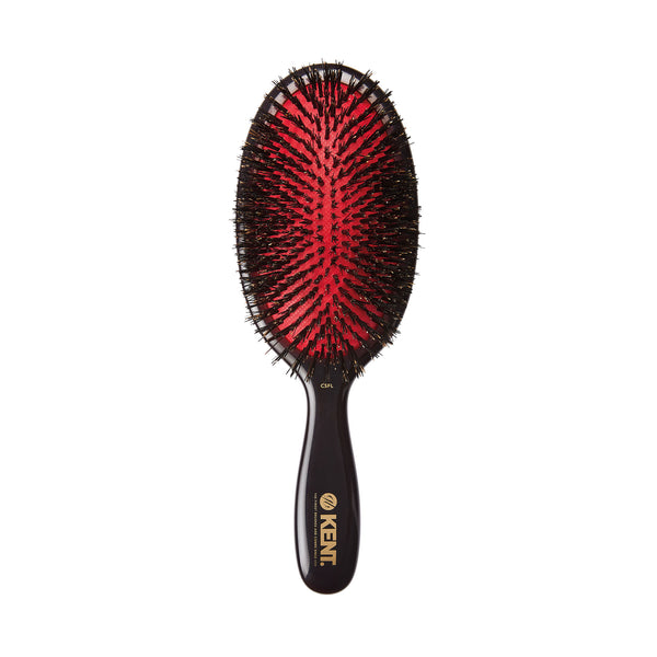 Kent Brushes Classic Shine Large Pure Black Bristle Hairbrush