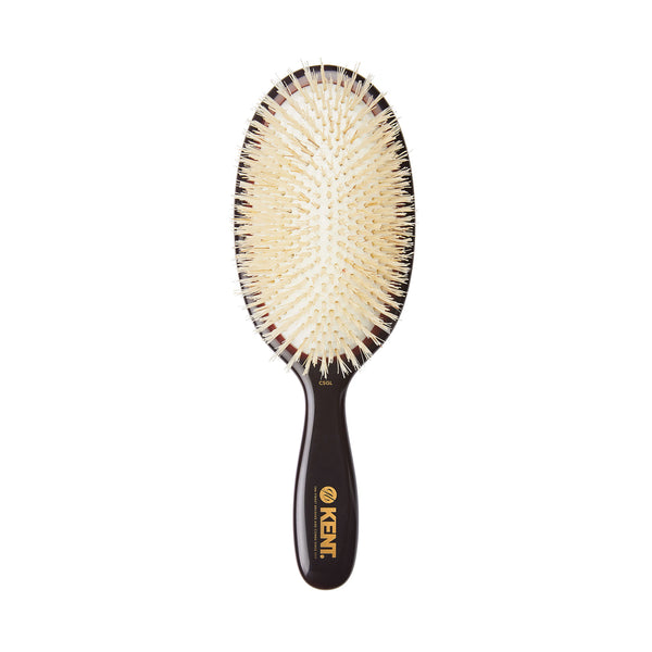 Kent Brushes Classic Shine Large Soft White Pure Bristle Hairbrush
