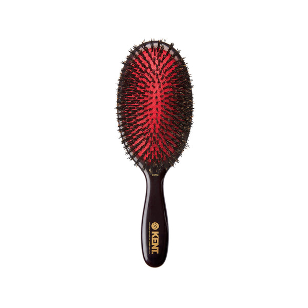Kent Brushes Classic Shine Medium Pure Black Bristle Hairbrush
