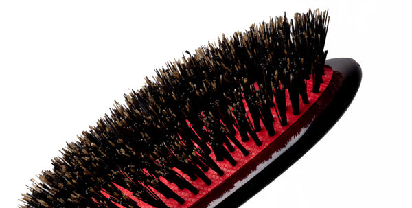 Kent Brushes Classic Shine Medium Pure Black Bristle Hairbrush