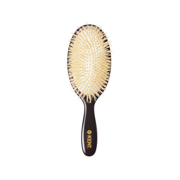 Kent Brushes Classic Shine Medium Soft White Pure Bristle Hairbrush