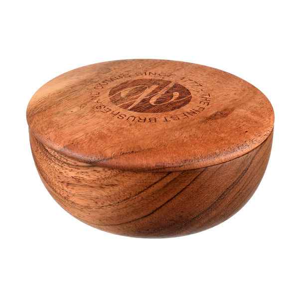 Kent Brushes Dark Wood Shaving Bowl With Luxury Shaving Soap