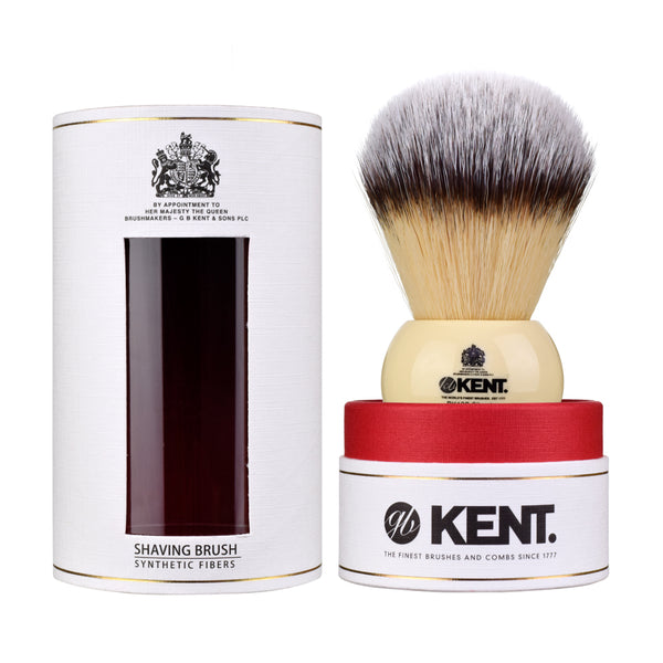 Kent Brushes Extra Large Synthetic Ivory White Shaving Brush