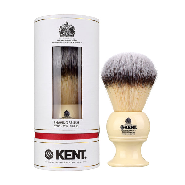kent brushes Extra Large Synthetic Ivory White Shaving Brush