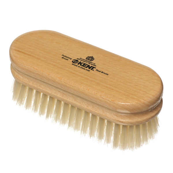 kent brushes Finest Pure White Bristle Shoe Polishing Brush