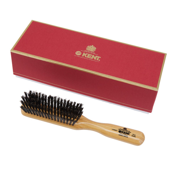 kent brushes Handmade Satinwood Pure Black Bristle Hairbrush