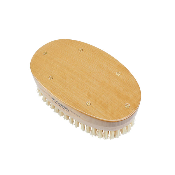 Kent Brushes Handmade Satinwood Pure Soft White Bristle Military Style Brush