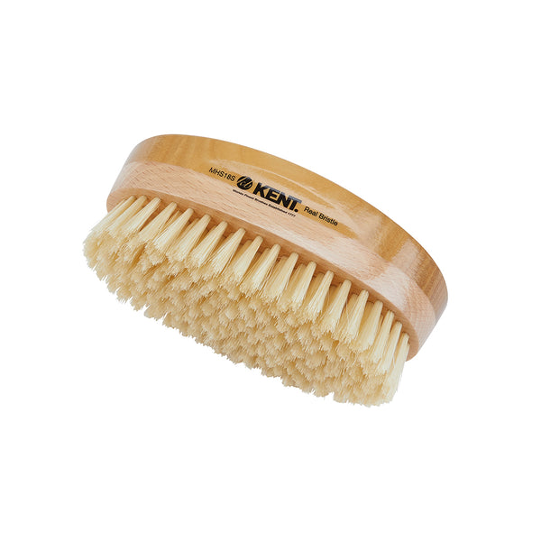 Kent Brushes Handmade Satinwood Pure Soft White Bristle Military Style Brush