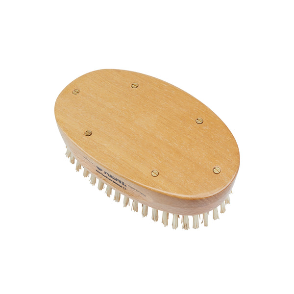 Kent Brushes Handmade Satinwood Pure White Bristle Military Style Brush
