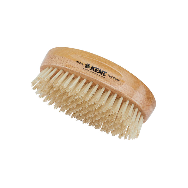 Kent Brushes Handmade Satinwood Pure White Bristle Military Style Brush