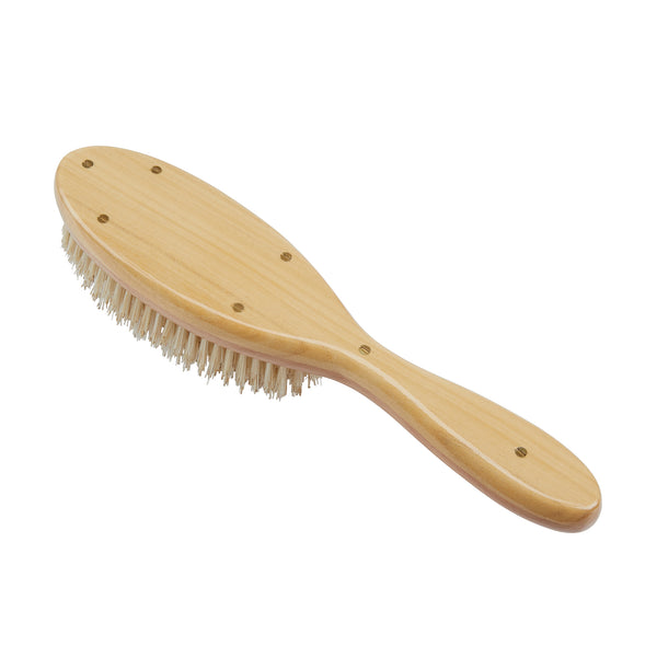 Kent Brushes Handmade Satinwood Pure White Bristle Oval Hairbrush