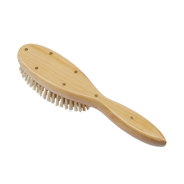 Kent Brushes Handmade Satinwood Pure White Bristle Oval Hairbrush
