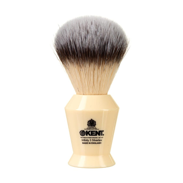 Kent Brushes Infinity Plus Ivory White Synthetic Shaving Brush