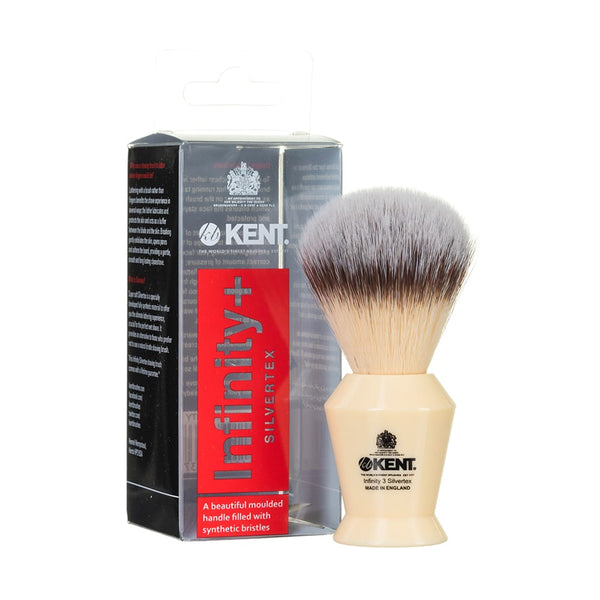 kent brushes Infinity Plus Ivory White Synthetic Shaving Brush