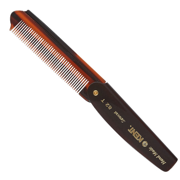 kent brushes Handmade 190mm Folding Comb Fine Hair