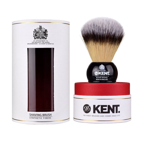 Kent Brushes Medium Synthetic Black Shaving Brush