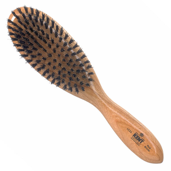 kent brushes Ladies Finest Cherrywood Pure Black Bristle Oval Brush