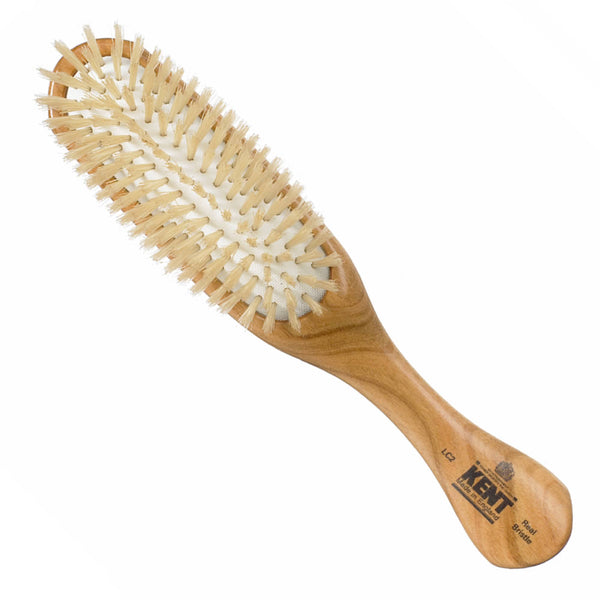 kent brushes Ladies Finest Cherrywood Pure White Bristle Cushioned Narrow Brush