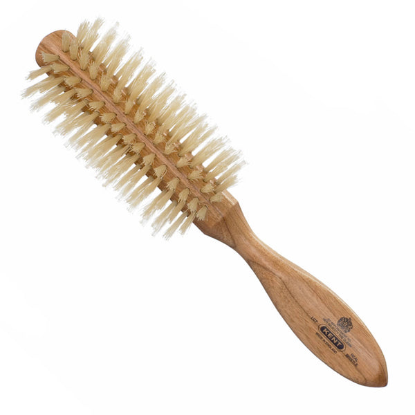 kent brushes Ladies Finest Cherrywood Pure White Bristle Half Round Brush