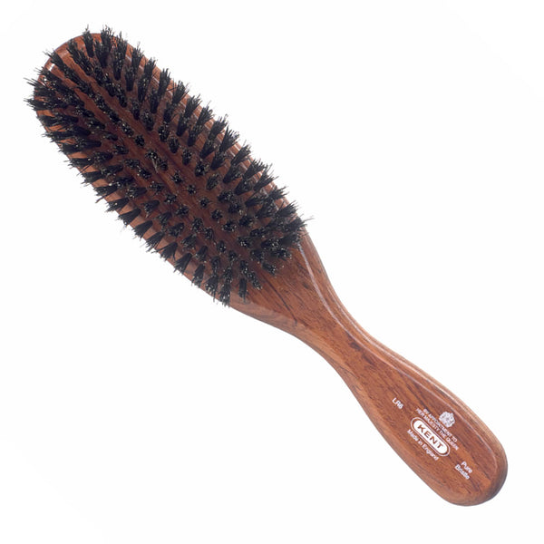 kent brushes Ladies Finest Dark Wood Pure Black Bristle Narrow Brush