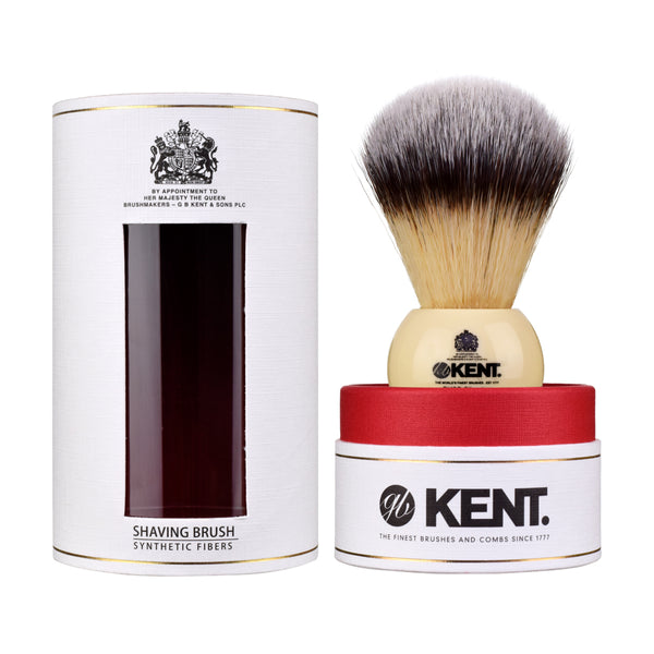 Kent Brushes Large Synthetic Ivory White Shaving Brush