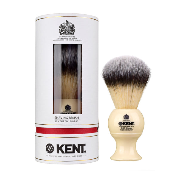 kent brushes Large Synthetic Ivory White Shaving Brush