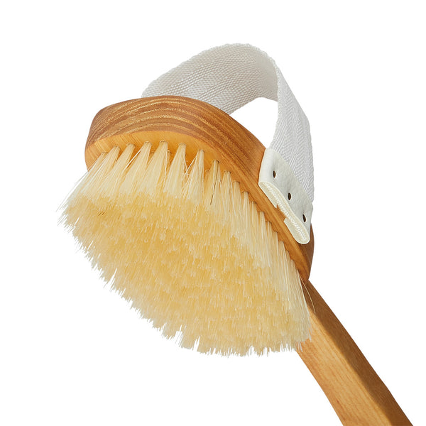 Kent Brushes Luxury Ash Pure White Bristle Bath Brush With Detachable Head
