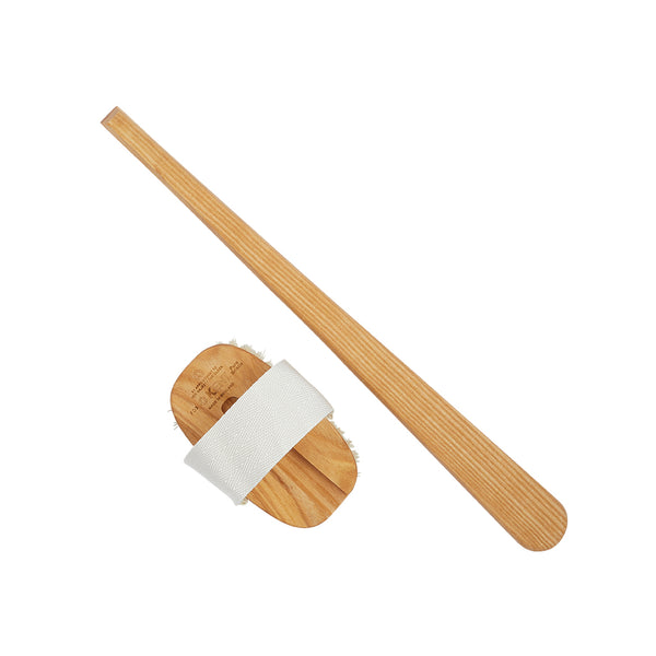 Kent Brushes Luxury Ash Pure White Bristle Bath Brush With Detachable Head