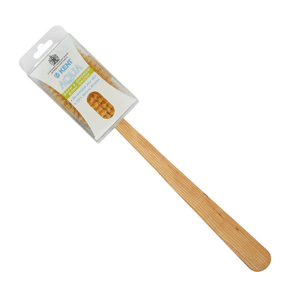 Kent Brushes Luxury Ash Pure White Bristle Bath Brush With Detachable Head