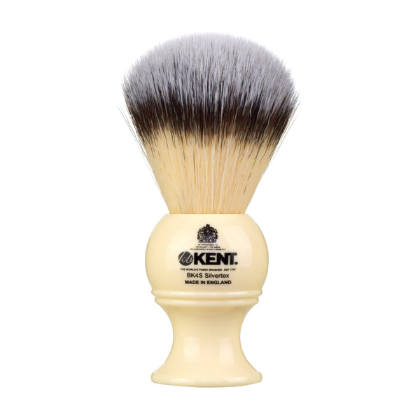 Kent Brushes Medium Synthetic Ivory White Shaving Brush
