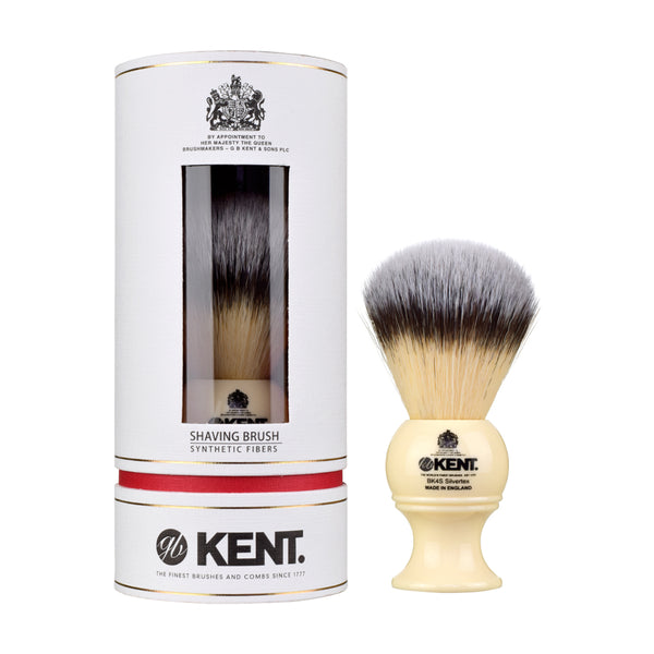 kent brushes Medium Synthetic Ivory White Shaving Brush