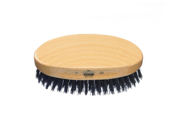 kent brushes Mens Finest Beechwood Pure Black Bristle Oval Brush