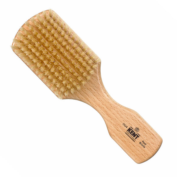 kent brushes Mens Finest Beechwood Pure White Bristle Rectangular Club Brush