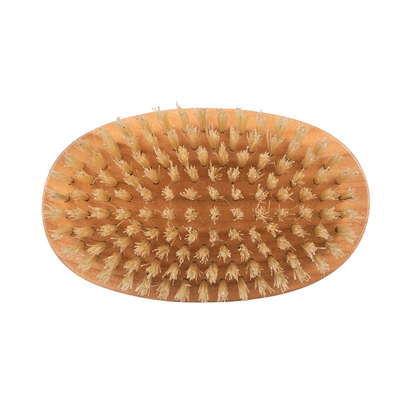 Kent Brushes Mens Finest Cherrywood Pure White Bristle Oval Travel Brush