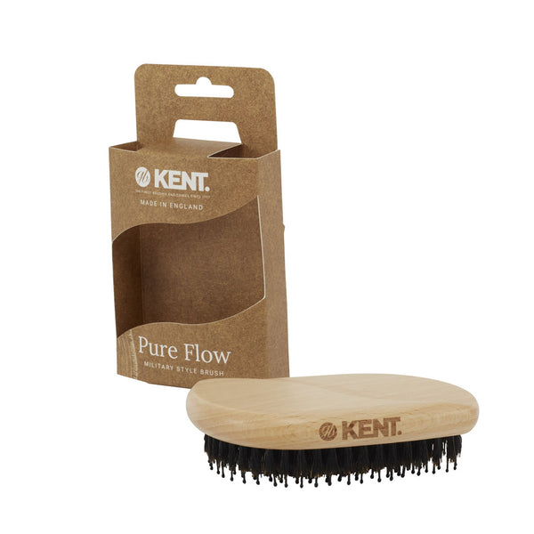Kent Brushes Pure Flow Bristle Nylon Mix Military Style Brush